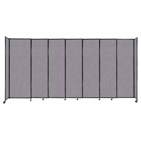 StraightWall Sliding Portable Partition 15'6" x 7'6" Cloud Gray Fabric